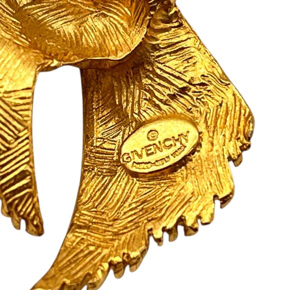 VINTAGE GIVENCHY Womens Earrings Gold Tone Maximalism Butterly 80s/90s - Picture 7 of 9